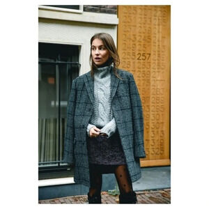 Vintage - Theory Grey Wool Blend Tweed Theory Mini Skirt